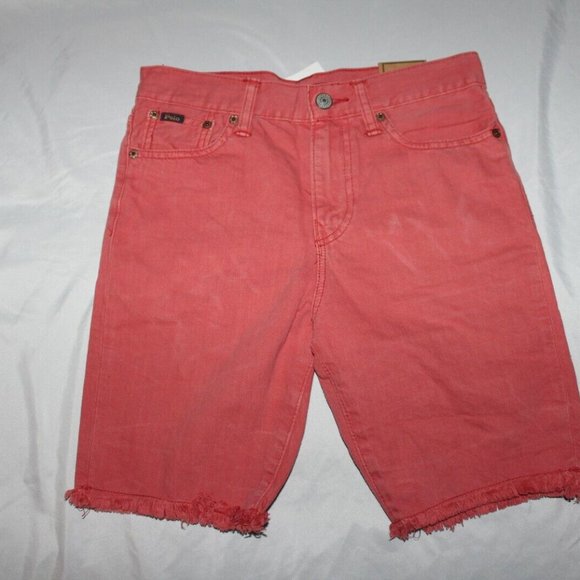 Ralph Lauren Boys Polo Player Shorts in Red